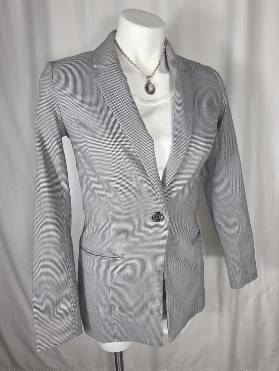 Nine West Jackets & Blazers - Nine West Micro Houndstooth Blazer Jacket XS | Career Chic | Classic Tailor
